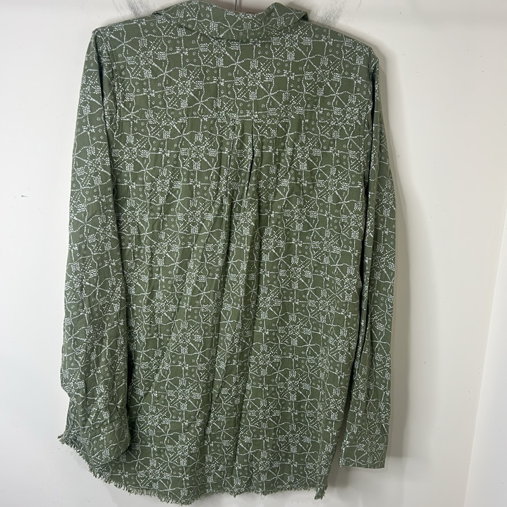 CARVE DESIGNS Sawyer Twill Shirt Olive Bandana Green Size Medium - Picture 5 of 16